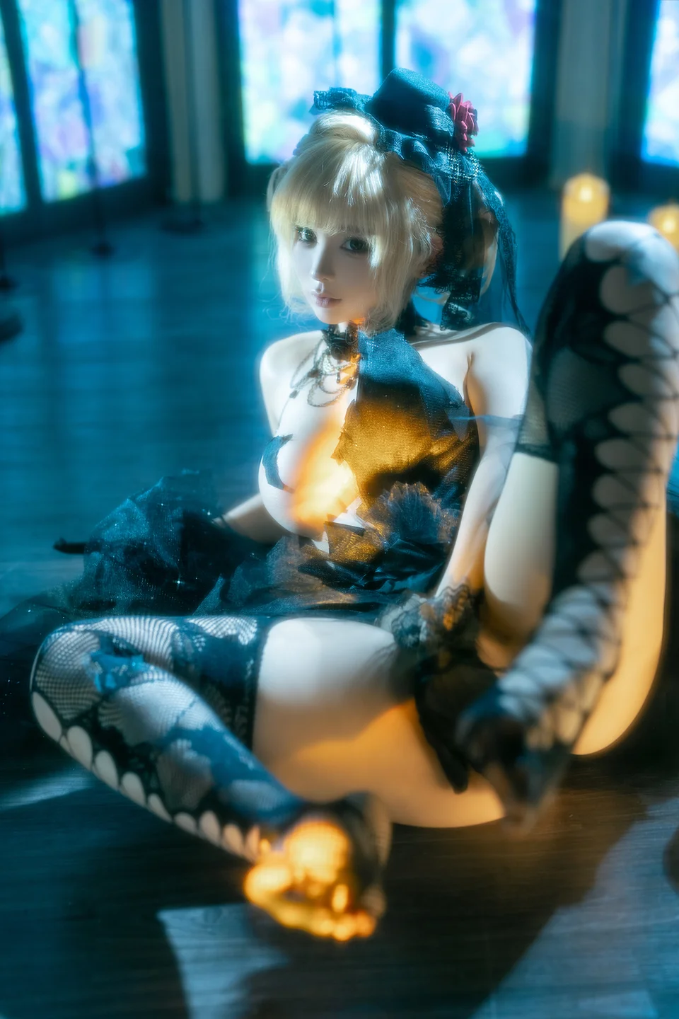 蠢沫沫 - 黑婚纱 [37P,1V-3.15GB] tg@simisebaisi 【丝足阁】037.webp